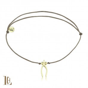 Wishbone charm bracelet