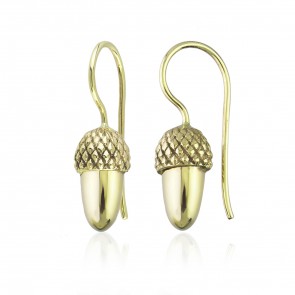 Gold Acorn Earring